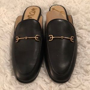 NWOT Sam Edelman Linnie Black Leather slide loafer. Never worn.